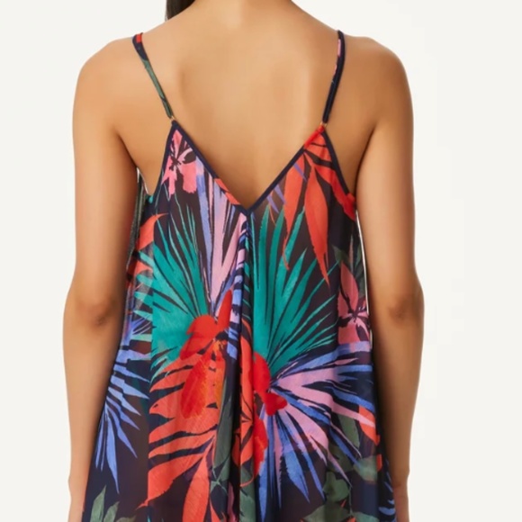 Jessica Simpson Island Paradise Lace Front Dress /Cover Up Handkerchief Hem NWT - Picture 4 of 10